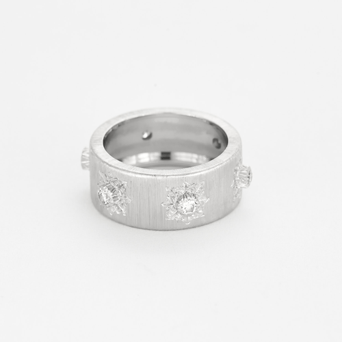 Bague 52 BUCCELLATI - Eternelle Macri Classica - Bague en or blanc et diamants 58 Facettes DV17385-6-52-2