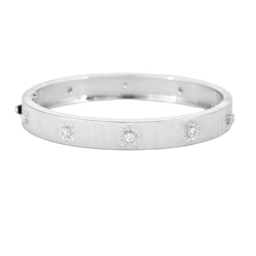 Bracelet BUCCELLATI - Macri Classica - Bracelet en or blanc et diamants 58 Facettes DV17385-7