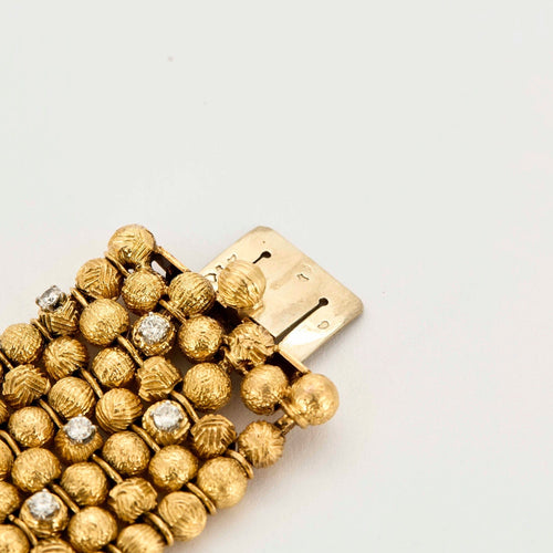 Bracelet VAN CLEEF & ARPELS - Georges lenfant - Rare Bracelet en platine et or jaune, diamants. 58 Facettes DV17241-2