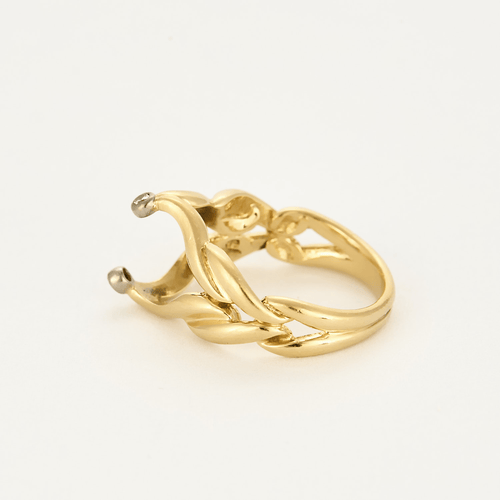 Bague 54 GILBERT ALBERT - Bague or jaune et diamants 58 Facettes DV14765-1