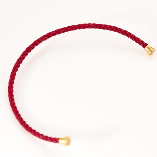 Bracelet FRED - Force 10 - Bracelet en or jaune et cordon en acier 58 Facettes DV17381-7