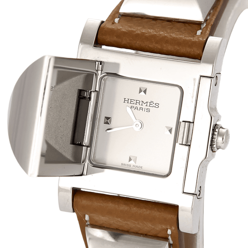 HERMÈS - MEDOR - Montre en acier à mouvement quartz