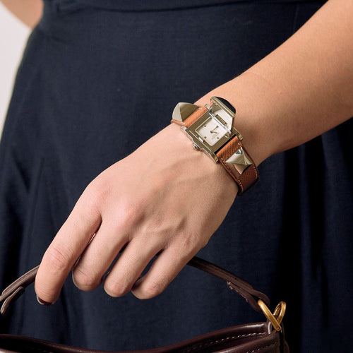 HERMÈS - MEDOR - Montre en acier à mouvement quartz