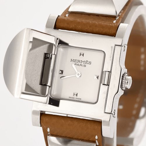 Montre HERMÈS - MEDOR - Montre en acier à mouvement quartz 58 Facettes DV17381-6