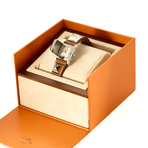 Montre HERMÈS - MEDOR - Montre en acier à mouvement quartz 58 Facettes DV17381-6