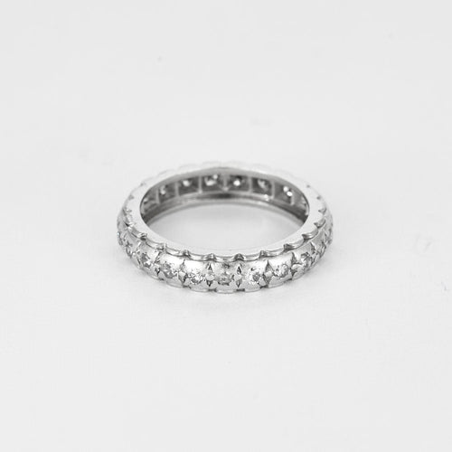 Bague 49.5 Alliance américaine en platine et diamants 58 Facettes DV0952-2-495-2