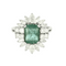 Bague 62 Bague en or blanc avec émeraude et diamants 58 Facettes DV17785-1-62-2