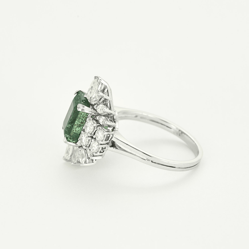 Bague 62 Bague en or blanc avec émeraude et diamants 58 Facettes DV17785-1-62-2