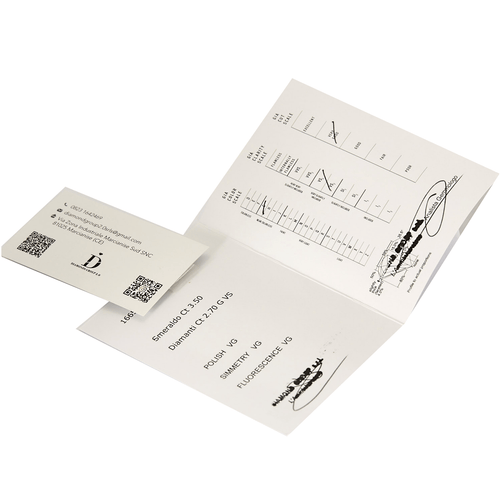 Bague 62 Bague en or blanc avec émeraude et diamants 58 Facettes DV17785-1-62-2