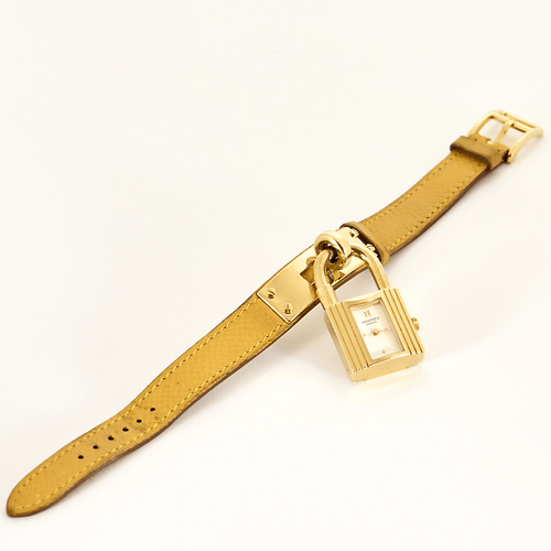 Montre HERMES - Kelly - Montre cadenas métal doré à mouvement quartz 58 Facettes DV17875-1