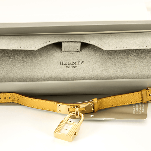 Montre HERMES - Kelly - Montre cadenas métal doré à mouvement quartz 58 Facettes DV17875-1