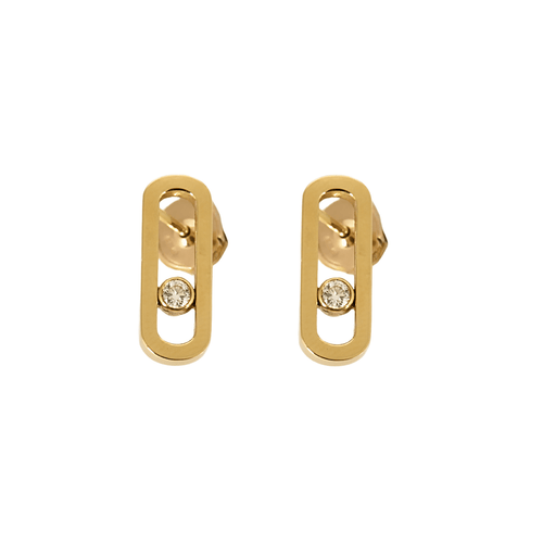Boucles d'oreilles MESSIKA - MOVE UNO - Boucles d'oreilles en or jaune et diamants 58 Facettes DV15694-6