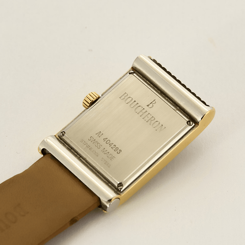 Montre BOUCHERON - Reflet - Montre en acier bi ton à boitier rectangulaire à mouvement quartz 58 Facettes DV8953-8