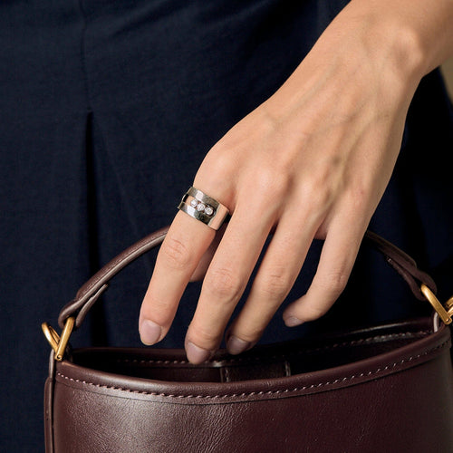 Bague 52,5 MESSIKA - Move - Bague en or gris et diamants 58 Facettes DV17041-1-525-6