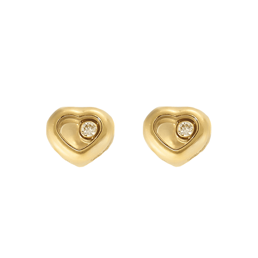 Boucles d'oreilles CHOPARD - HAPPY DIAMONDS - Paire de boucles d'oreilles en or jaune et diamants 58 Facettes DV16125-1