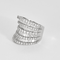 Bague 54 Bague bandeau en or blanc et diamants 58 Facettes DV17912-1-54-3