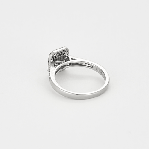 Bague 52 Bague solitaire en or blanc et diamants 58 Facettes DV18458-1-52-1