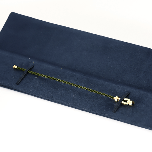 Bracelet FRED - FORCE 10 - Moyen modèle - Bracelet en or jaune et cordon torsadé en acier vert 58 Facettes DV18445-7