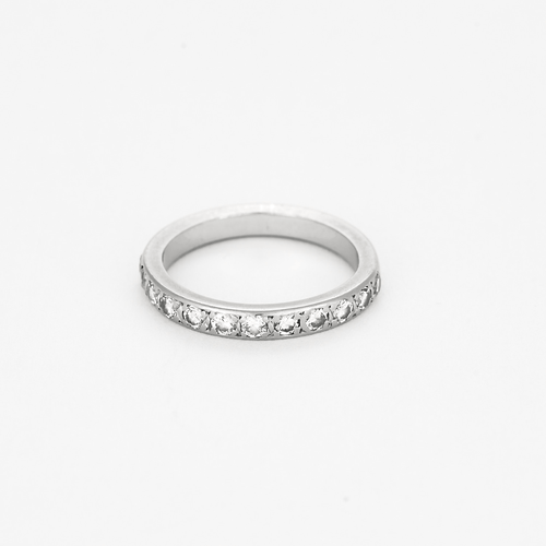 Bague 52,5 Alliance semi-pavé en or blanc et diamants 58 Facettes DV18242-1-525-6