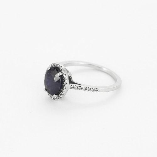 Bague 51,5 Bague en or blanc, saphir et diamants 58 Facettes DV14765-4-515-5