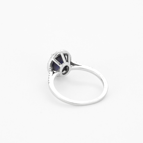Bague 51,5 Bague en or blanc, saphir et diamants 58 Facettes DV14765-4-515-5