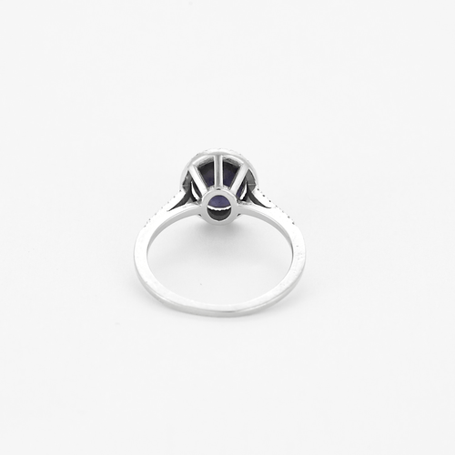 Bague 51,5 Bague en or blanc, saphir et diamants 58 Facettes DV14765-4-515-5
