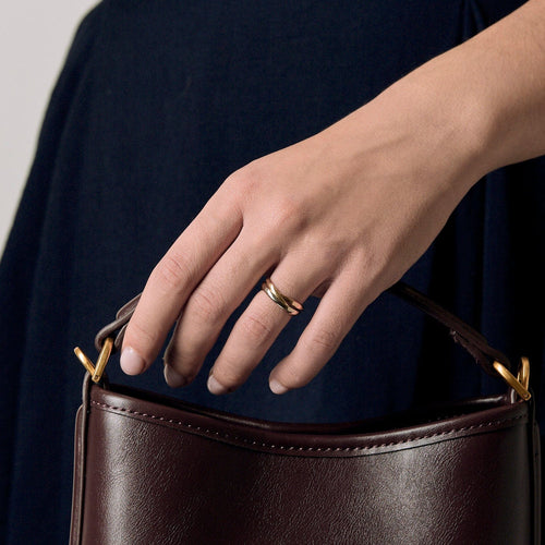 Bague 52 Cartier - Trinity - Alliance trois ors. Petit modèle. 58 Facettes DV18068-2