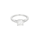 Bague solitaire en or gris et diamants