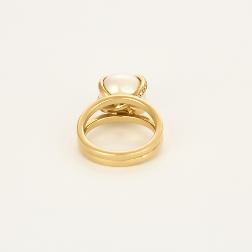 Bague 52 Fred Bague FRED - Bague "Baie des Anges" or jaune, perle et diamants 58 Facettes DDV10372-3