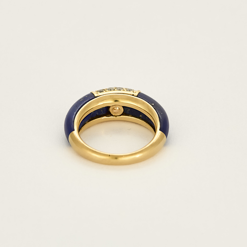 Bague 50 Van Cleef & Arpels - Collection Philippine - Bague en or jaune, diamants et lapis lazuli 58 Facettes DV14188-3