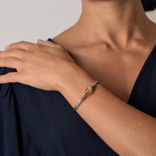 Bracelet FRED - Force 10 - Bracelet en acier et or. Vintage 58 Facettes DV19065-2