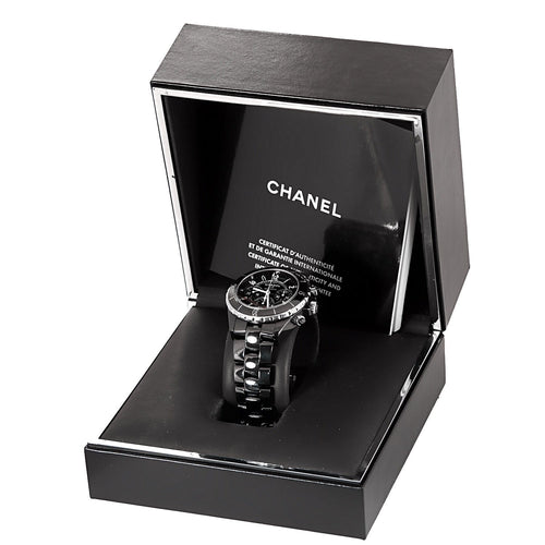 Montre CHANEL - Montre J12 Chronographe en céramique noire 58 Facettes DV0604-2