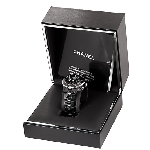 Montre CHANEL - Montre J12 Chronographe en céramique noire 58 Facettes DV0604-2