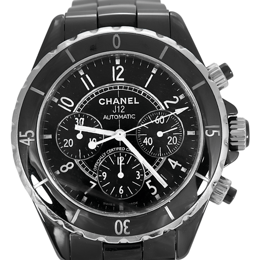 Montre CHANEL - Montre J12 Chronographe en céramique noire 58 Facettes DV0604-2