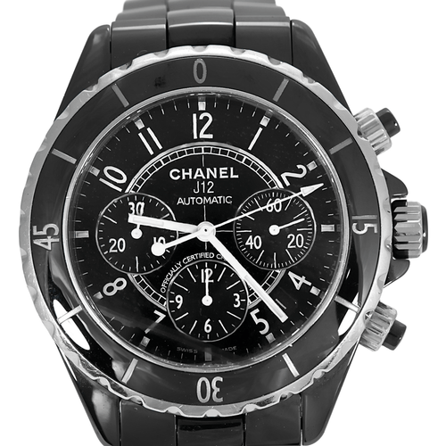 Montre CHANEL - Montre J12 Chronographe en céramique noire 58 Facettes DV0604-2