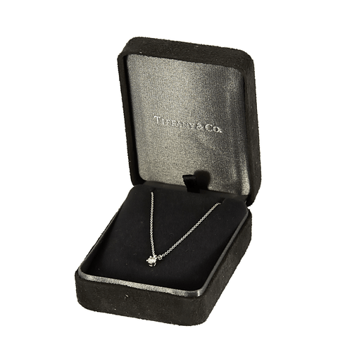 TIFFANY - Collier solitaire en platine