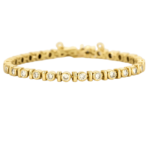 Bracelet Bracelet en or jaune et diamants 58 Facettes DV19349-3