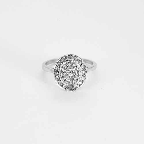 Bague 60 Bague en or blanc et roses diamantées 58 Facettes DV18874-1