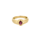 Bague 53 Bague jonc en or jaune et rubis 58 Facettes DV5673-9-53-2
