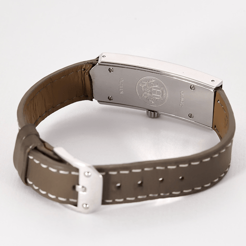 HERMÈS - Kelly 2 - Montre en acier à boitier rectangulaire à mouvement quartz