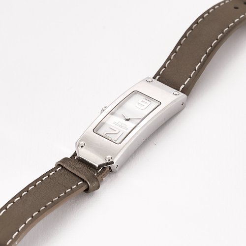 HERMÈS - Kelly 2 - Montre en acier à boitier rectangulaire à mouvement quartz