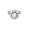 Bague 51 Bague fleur en or gris et diamants 58 Facettes DV9424-7
