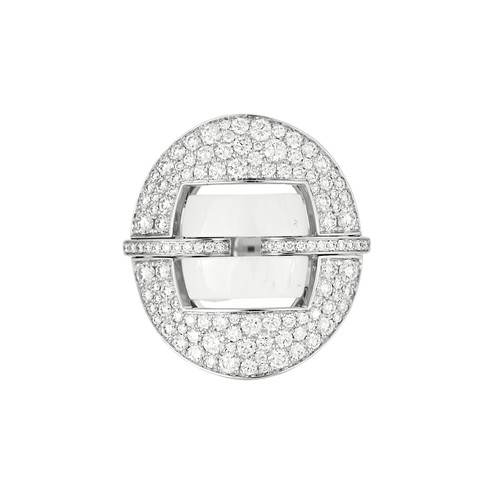 CHANEL - Ultra - Bague en or blanc, diamants et céramique blanche