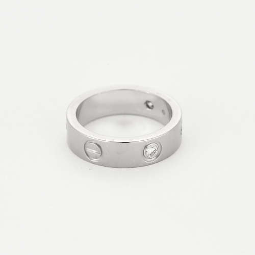 Bague 55 CARTIER- Love - Bague en or blanc et diamants 58 Facettes DV16065-1