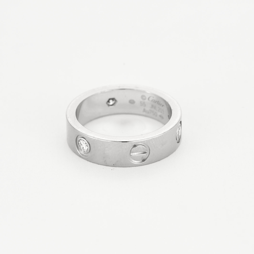 Bague 55 CARTIER- Love - Bague en or blanc et diamants 58 Facettes DV16065-1