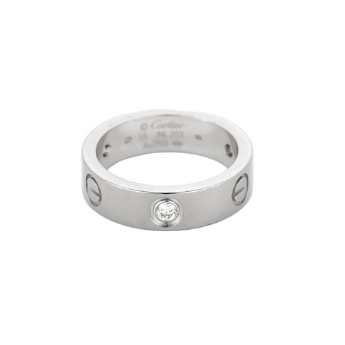 Bague 55 CARTIER- Love - Bague en or blanc et diamants 58 Facettes DV16065-1