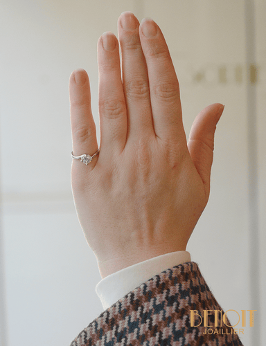 Bague 47 Bague solitaire en platine et diamant 0,50 ct 58 Facettes 11035