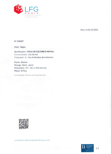 Bague 54 Bague jonc en or jaune 750 avec perle de culture et diamants 58 Facettes A11114