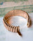 Bracelet Manchette semi-rigide maillons ovales allongés en or rose 750 58 Facettes A11292