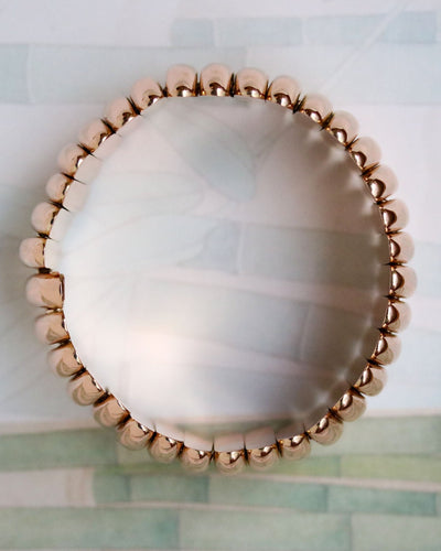 Bracelet Manchette semi-rigide maillons ovales allongés en or rose 750 58 Facettes A11292